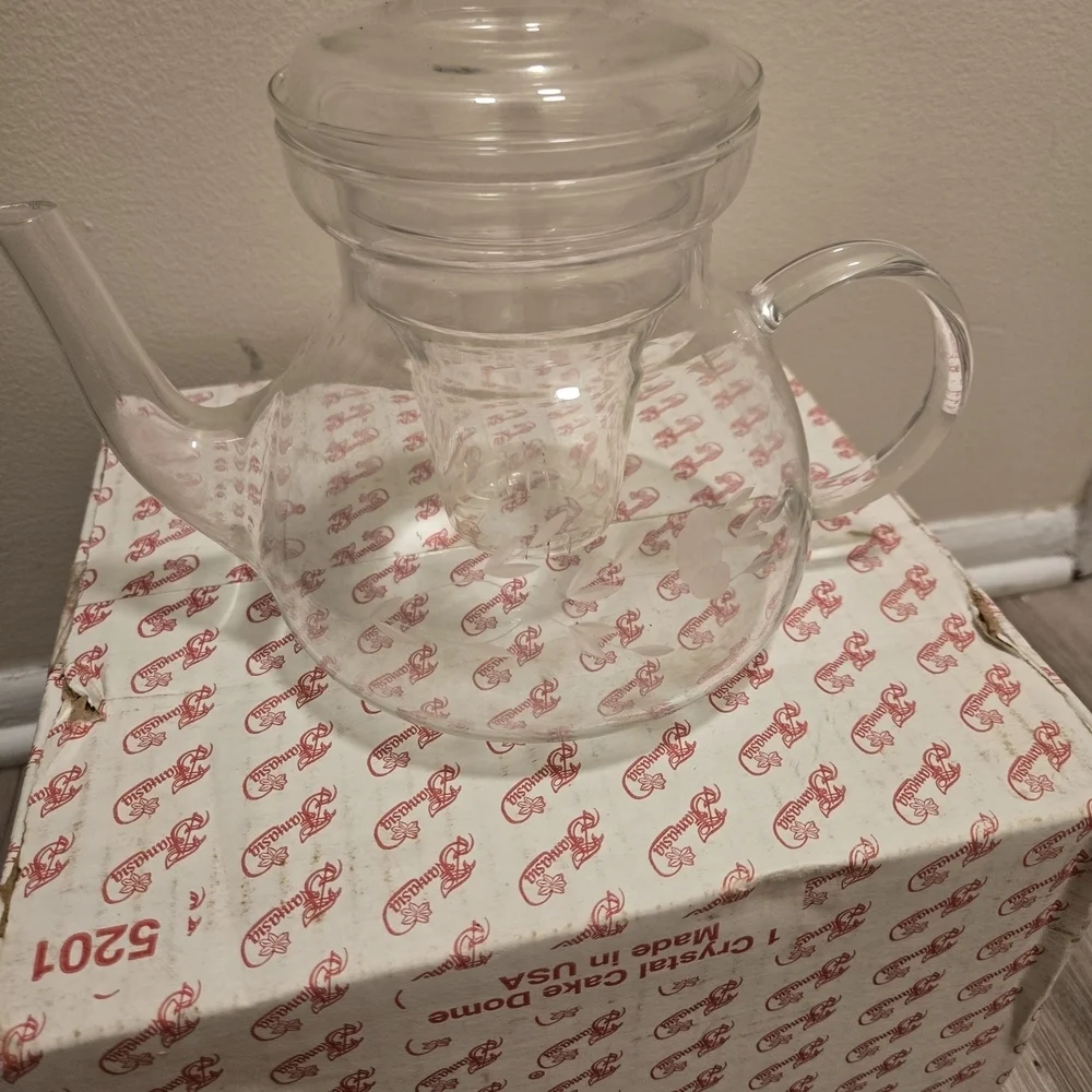 Vintage Princess House Heritage Glass  Teapot With Infuser